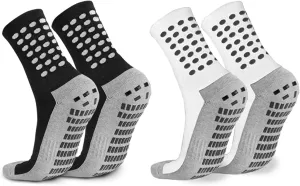 2/4/6 Pairs Men's Soccer Socks Grip Pads Non Slip Football Baseball Soccer Socks for Men Women