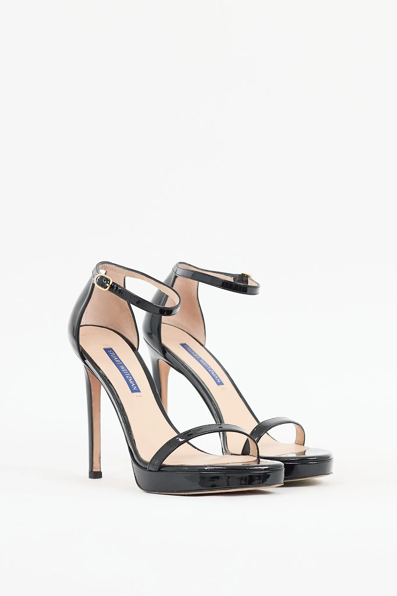 Black Patent Leather Nudist Disco Sandal
