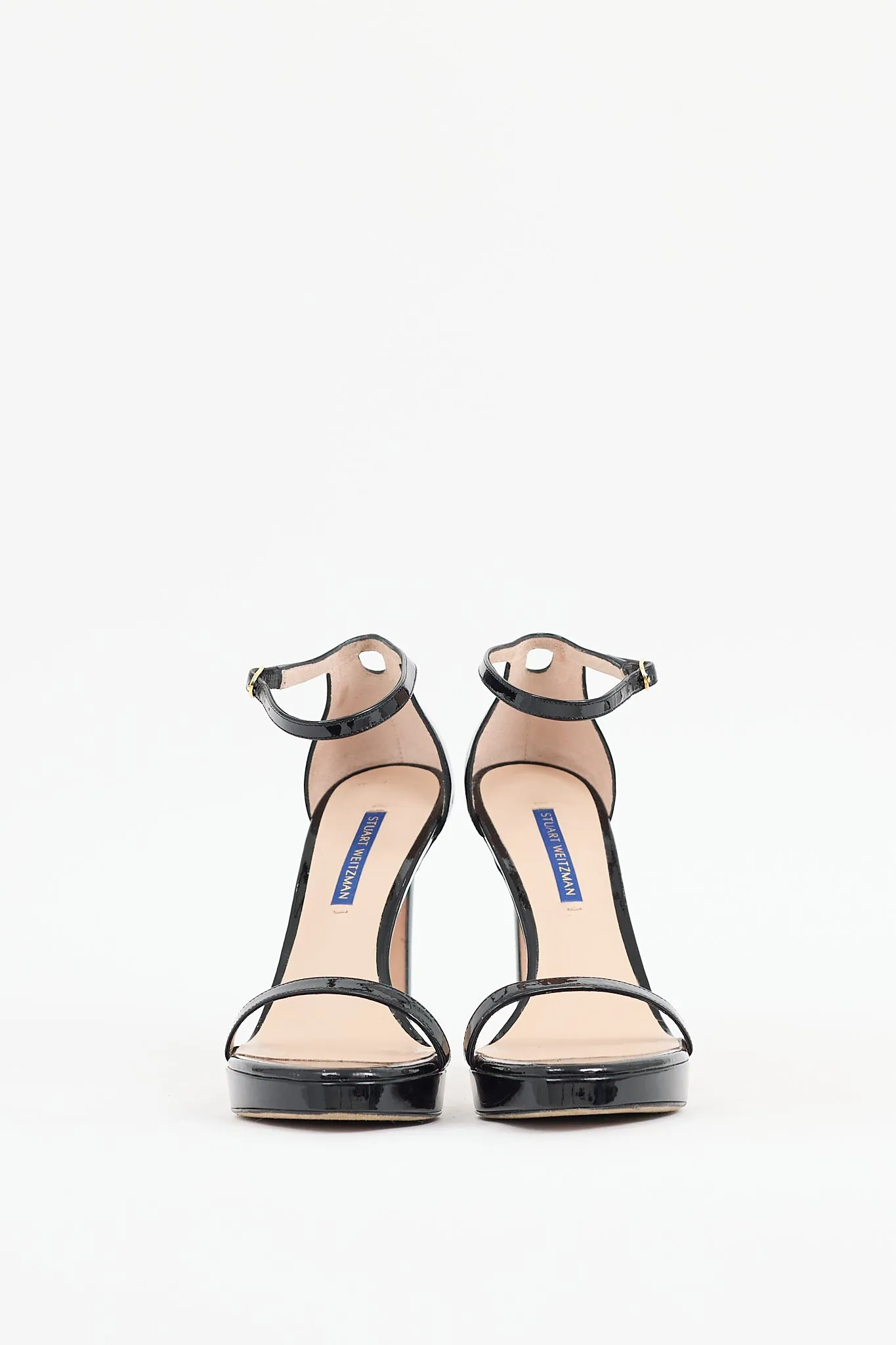 Black Patent Leather Nudist Disco Sandal