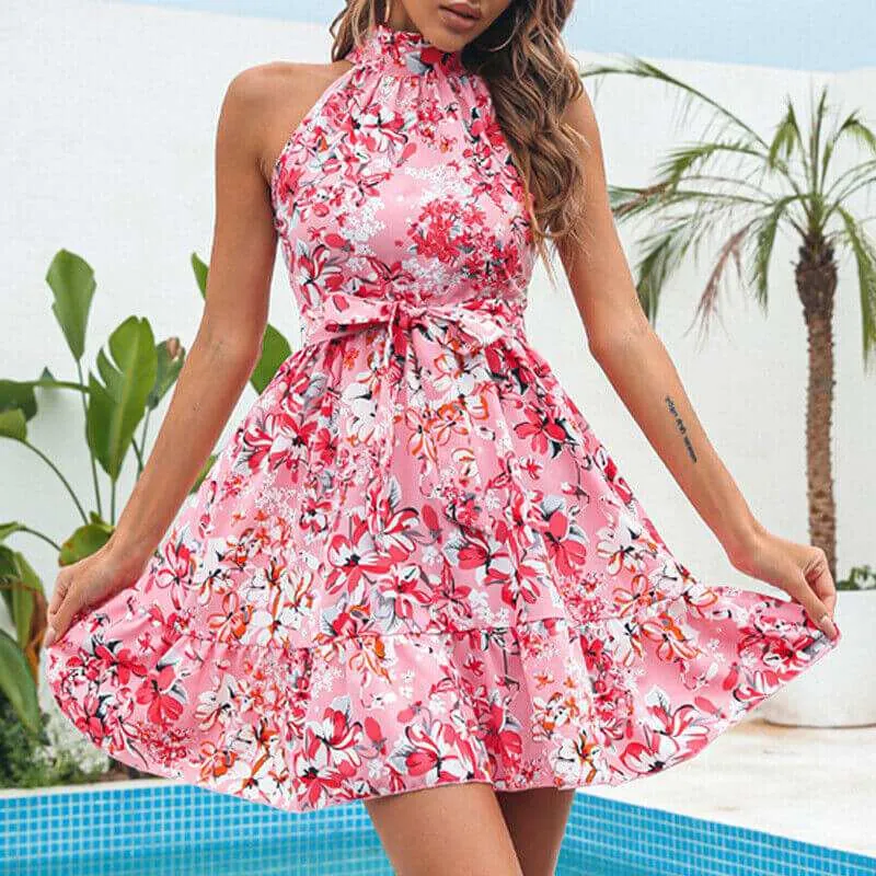 Glow Chic's Flower Print Temperament Dress
