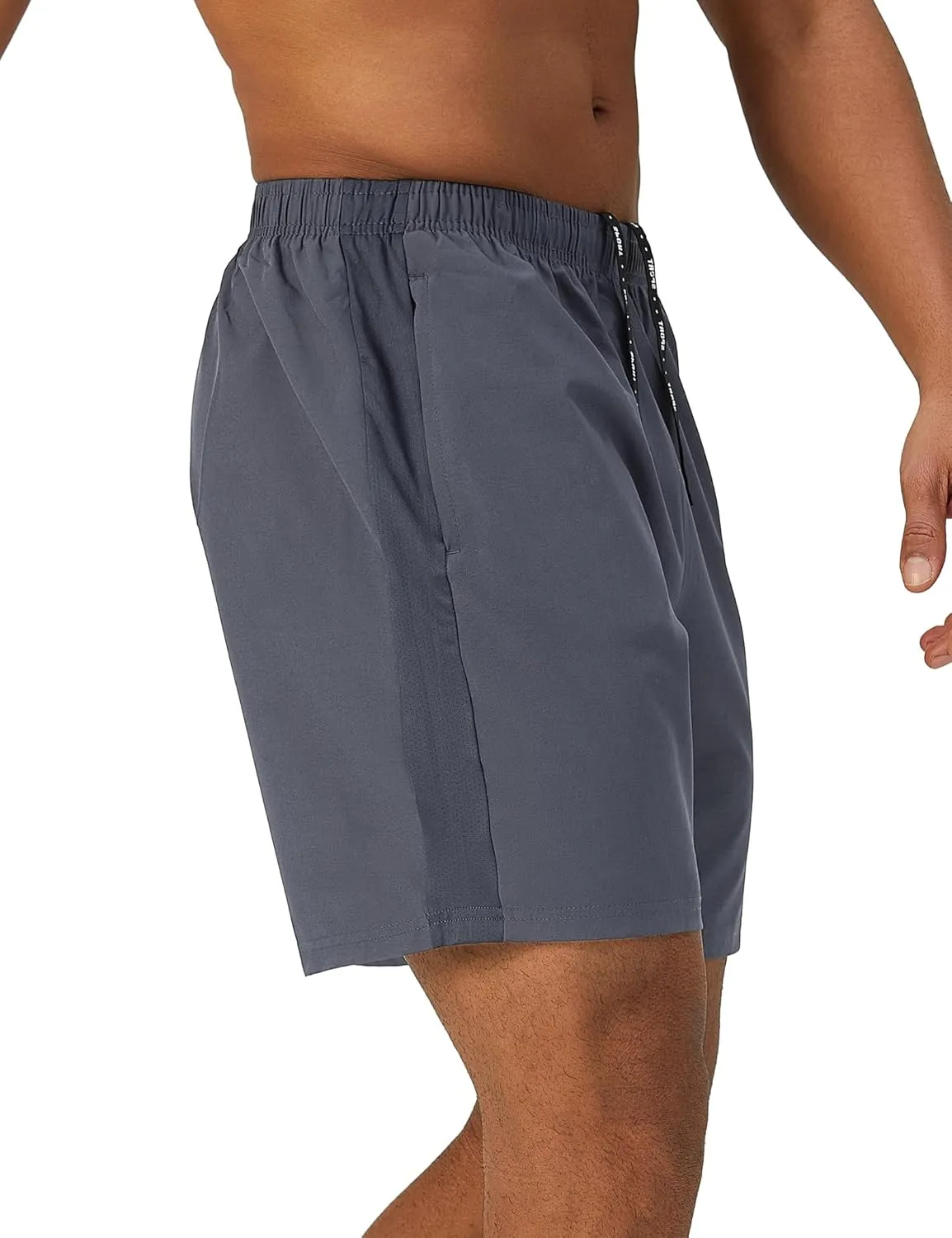 Mens 7'' Lightweight Athletic Shorts Quick Dry Gym Workout Running Shorts with Zipper Pockets