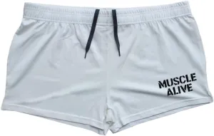 Muscle Alive Mens Bodybuilding Shorts 3" Inseam Cotton