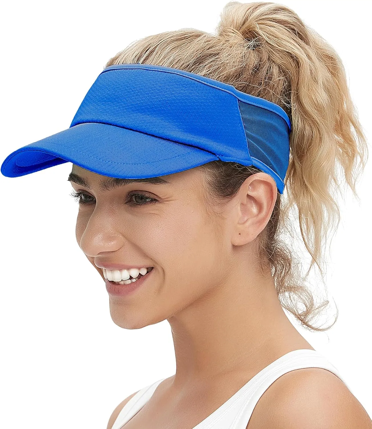 Sun Visor Hats for Men Women Lightweight Portable Stretchy Sun Hat for Running Tennis Golf